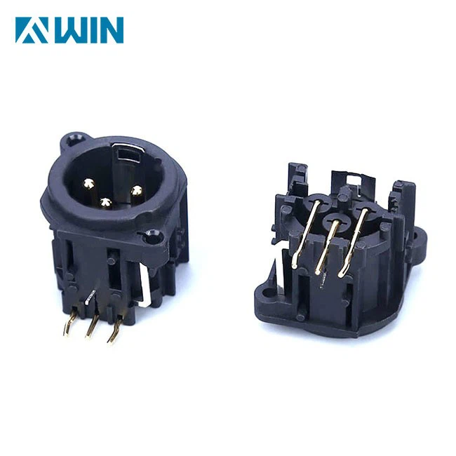 3 Pin Male 90° PCB Mount XLR Connector